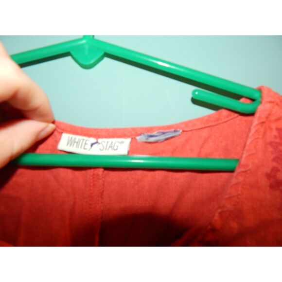 WHITE STAG women's small vintage red sandstone printed summer tank dress - Picture 5 of 6